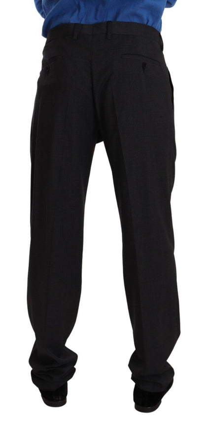 Dolce &amp; Gabbana Elegante pantalón gris formal para hombre