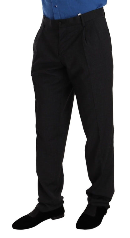 Dolce &amp; Gabbana Elegante pantalón gris formal para hombre
