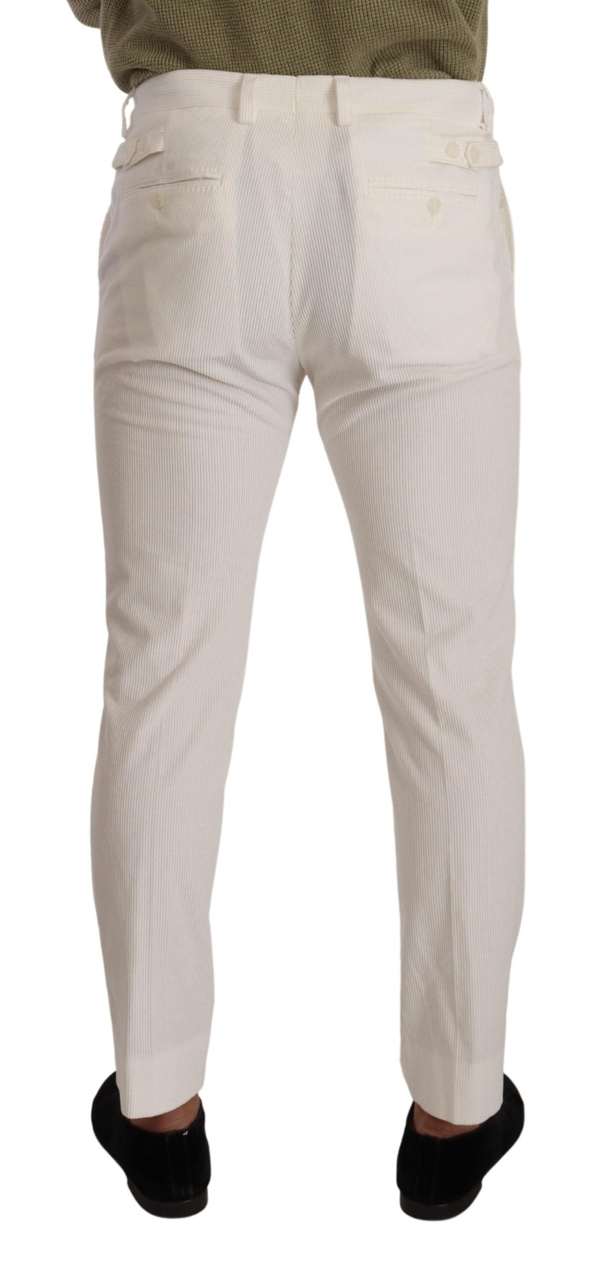 Dolce &amp; Gabbana Pantalones elegantes de algodón de corte slim