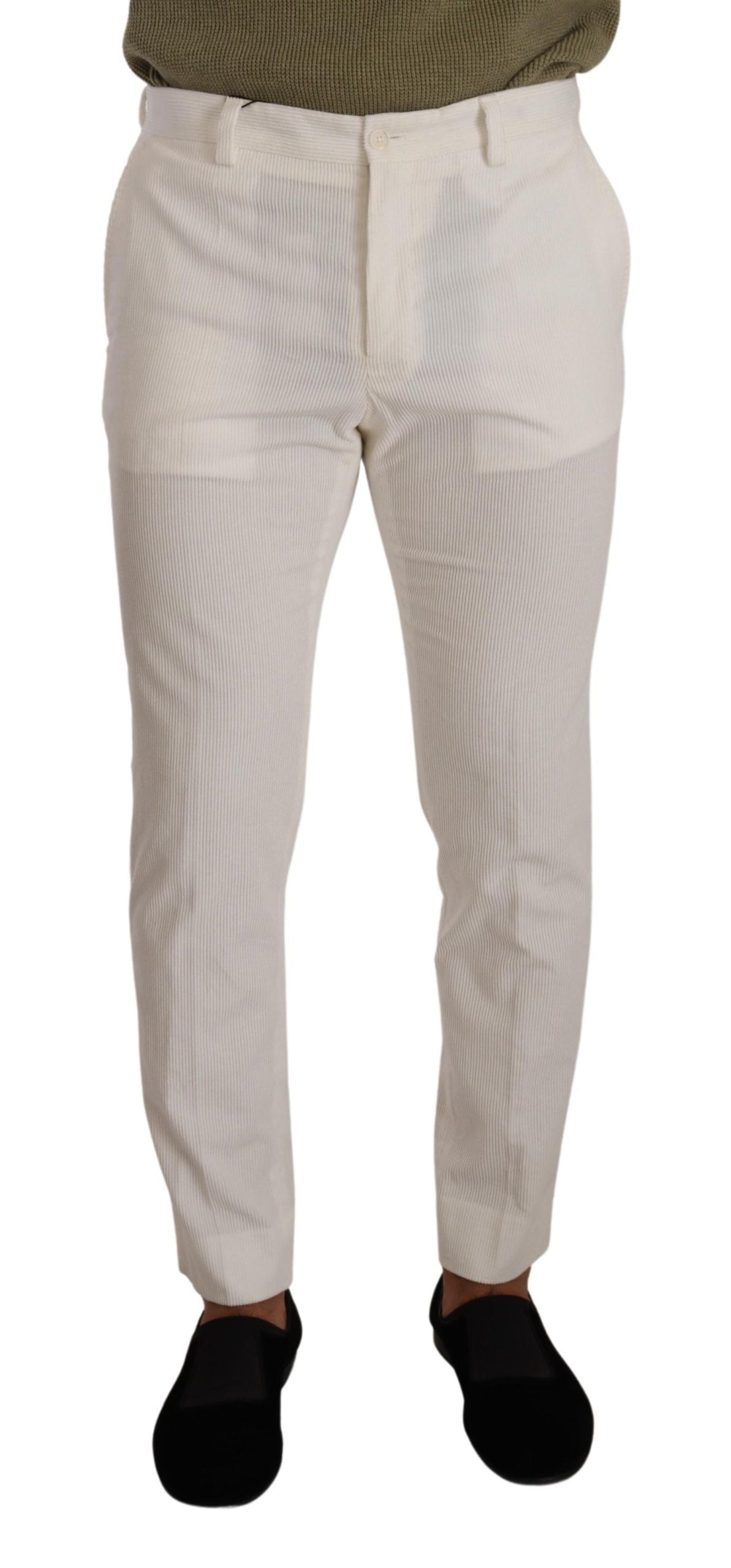 Dolce &amp; Gabbana Pantalones elegantes de algodón de corte slim