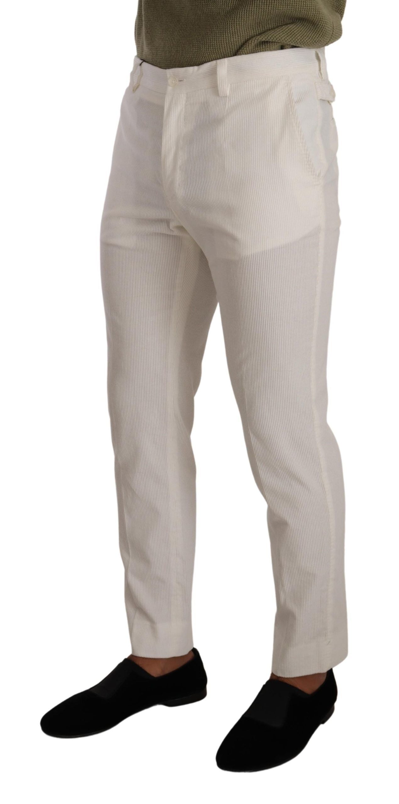 Dolce &amp; Gabbana Pantalones elegantes de algodón de corte slim