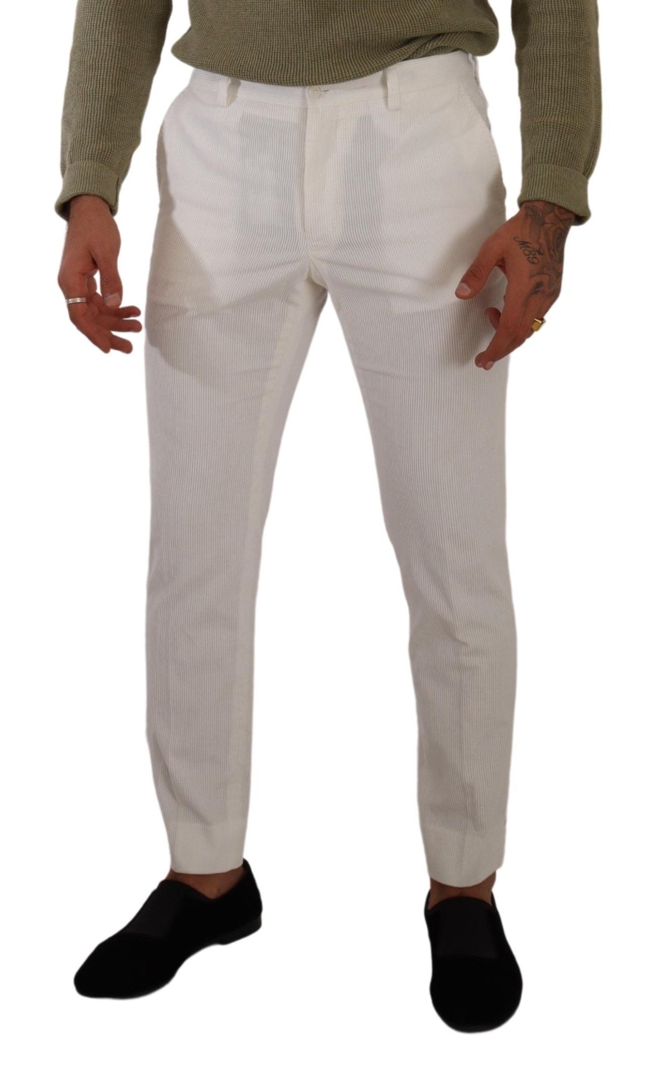 Dolce &amp; Gabbana Pantalones elegantes de algodón de corte slim