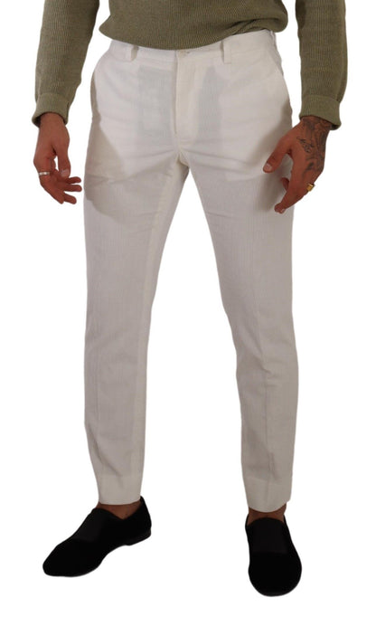 Dolce &amp; Gabbana Pantalones elegantes de algodón de corte slim