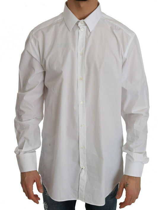 Camisa formal blanca de corte slim exclusiva de Dolce &amp; Gabbana
