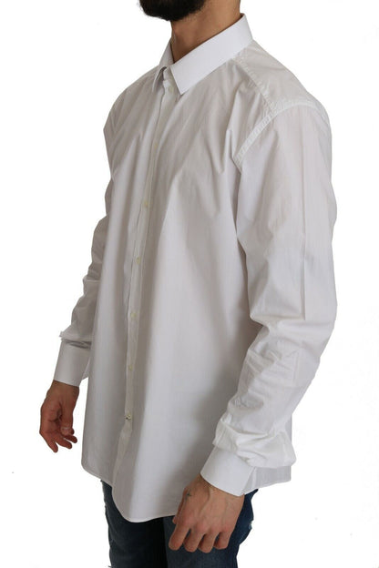 Camisa formal blanca de corte slim exclusiva de Dolce &amp; Gabbana