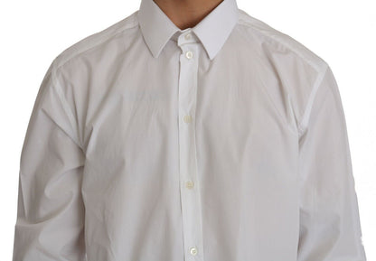 Camisa formal blanca de corte slim exclusiva de Dolce &amp; Gabbana