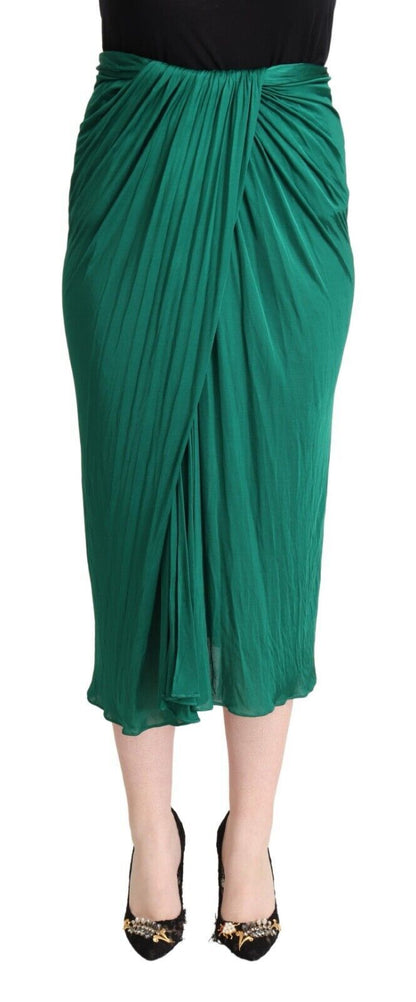 Dolce &amp; Gabbana Falda midi elegante plisada de cintura alta
