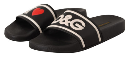 Dolce &amp; Gabbana elegantes sandalias de cuero negro para ella