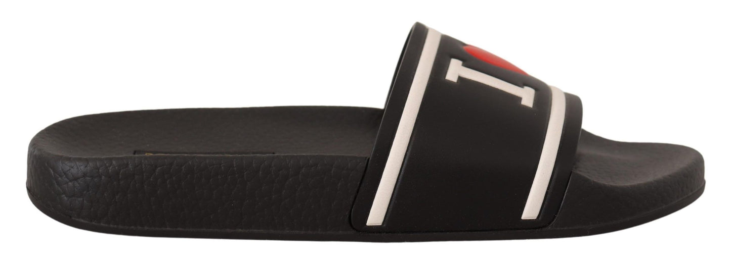 Dolce &amp; Gabbana elegantes sandalias de cuero negro para ella
