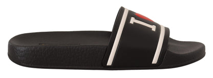Dolce &amp; Gabbana elegantes sandalias de cuero negro para ella