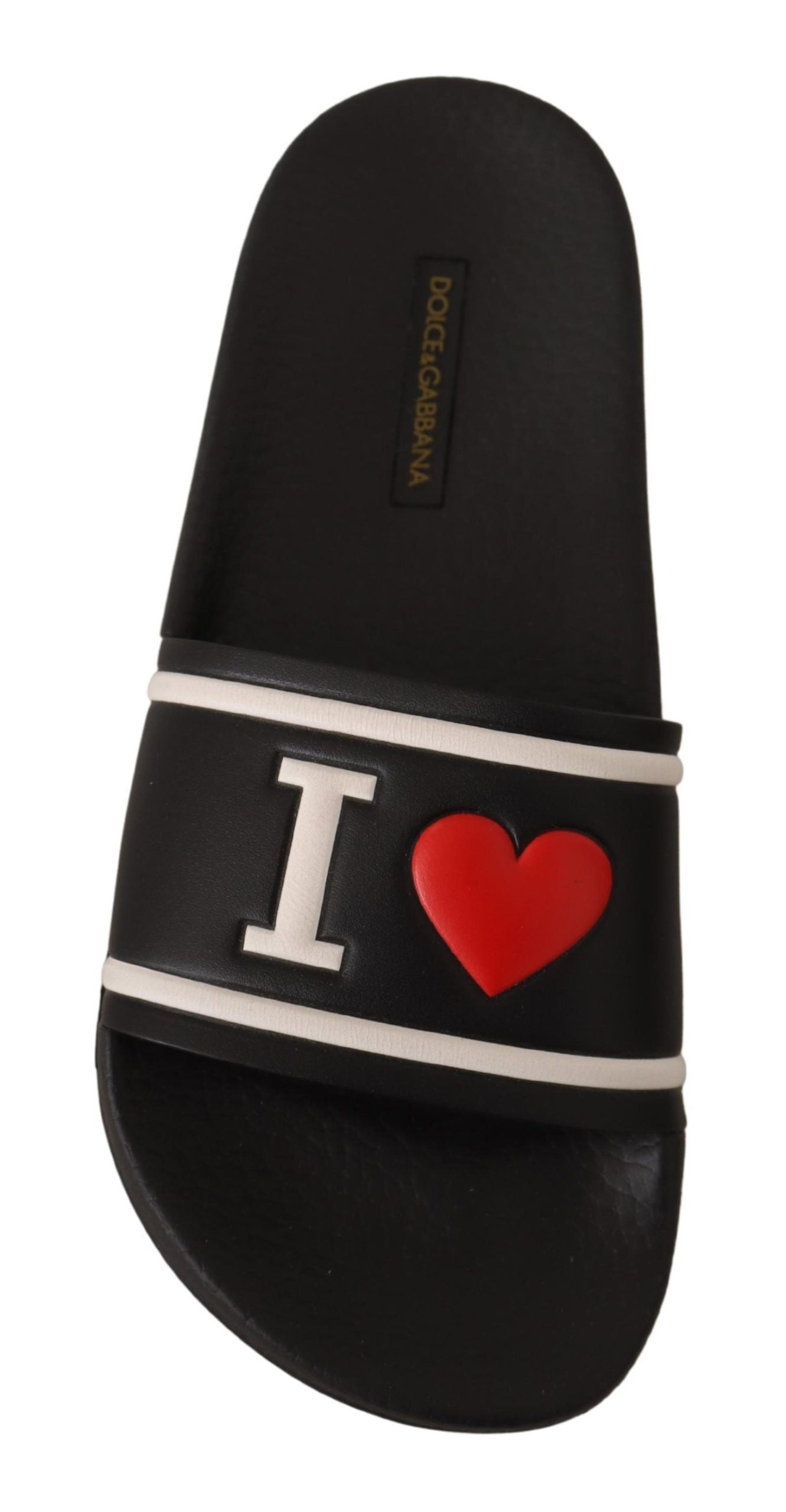 Dolce &amp; Gabbana elegantes sandalias de cuero negro para ella