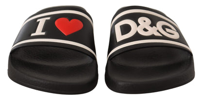 Dolce &amp; Gabbana elegantes sandalias de cuero negro para ella