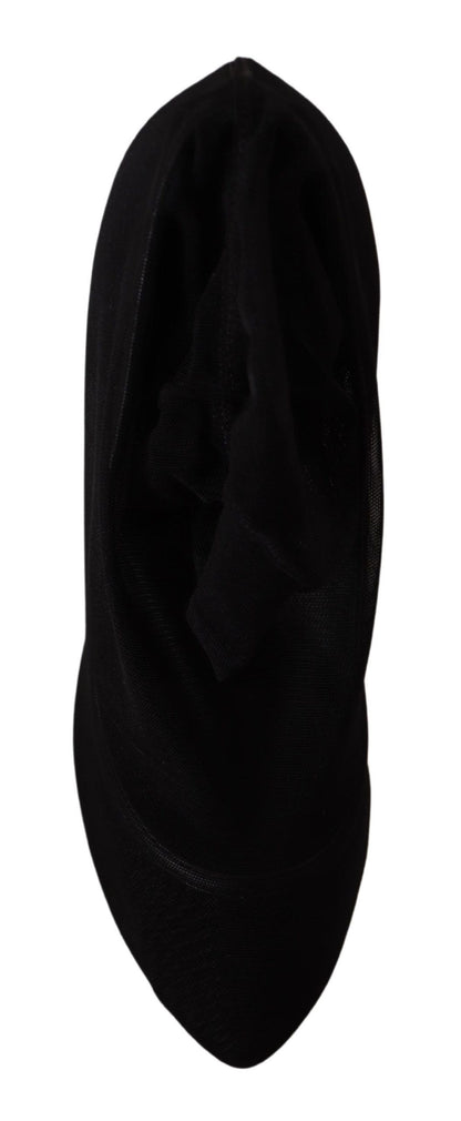 Dolce &amp; Gabbana Elegantes botas tipo calcetines elásticos negros