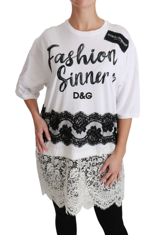 Dolce &amp; Gabbana Camiseta extragrande Chic DG Fashion Sinners