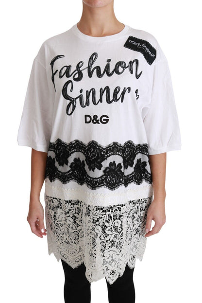 Dolce &amp; Gabbana Camiseta extragrande Chic DG Fashion Sinners
