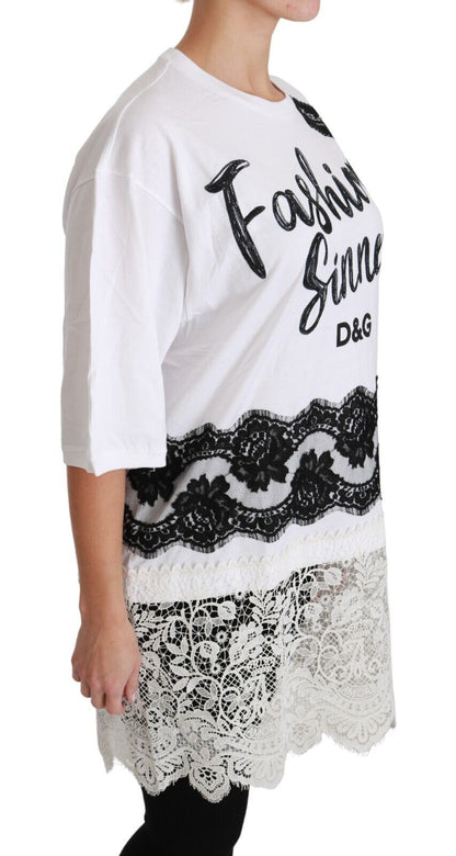 Dolce &amp; Gabbana Camiseta extragrande Chic DG Fashion Sinners