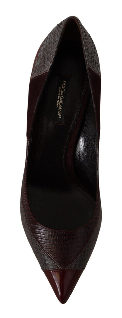Zapatos de tacón de cuero exótico multicolor Dolce &amp; Gabbana