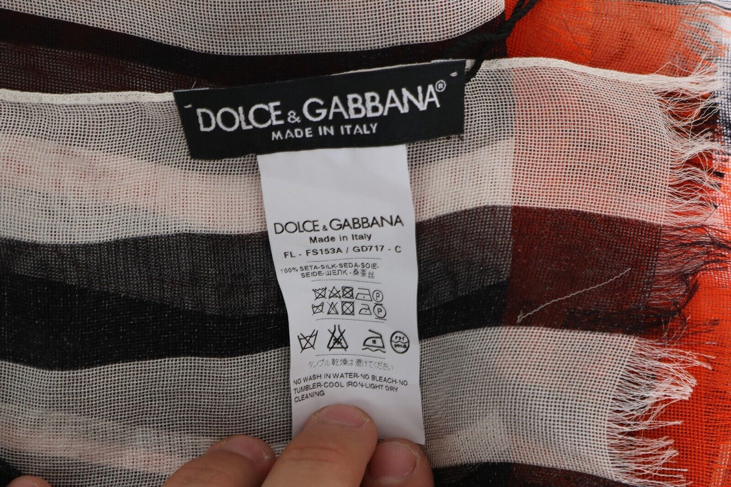 Dolce &amp; Gabbana Elegant Multicolor Silk Fringed Scarf