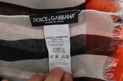 Dolce &amp; Gabbana Elegant Multicolor Silk Fringed Scarf
