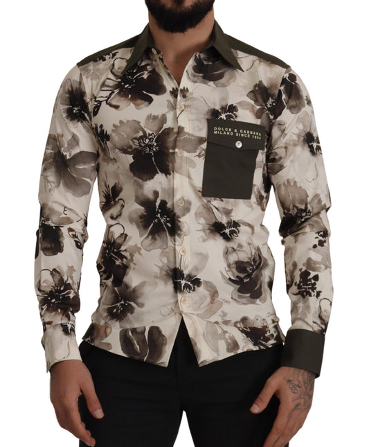 Dolce &amp; Gabbana Camisa casual de algodón con estampado floral