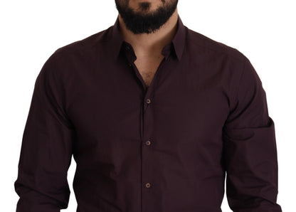 Dolce &amp; Gabbana Camisa de vestir de corte slim en color morado real