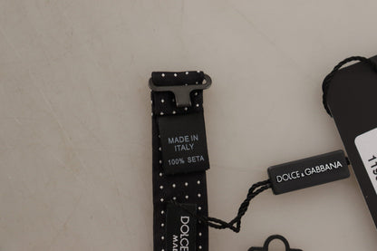 Dolce &amp; Gabbana Exquisite Silk Polka Dot Bow Tie
