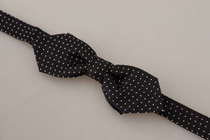 Dolce &amp; Gabbana Exquisite Silk Polka Dot Bow Tie