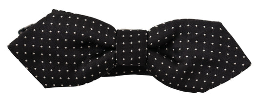 Dolce &amp; Gabbana Exquisite Silk Polka Dot Bow Tie