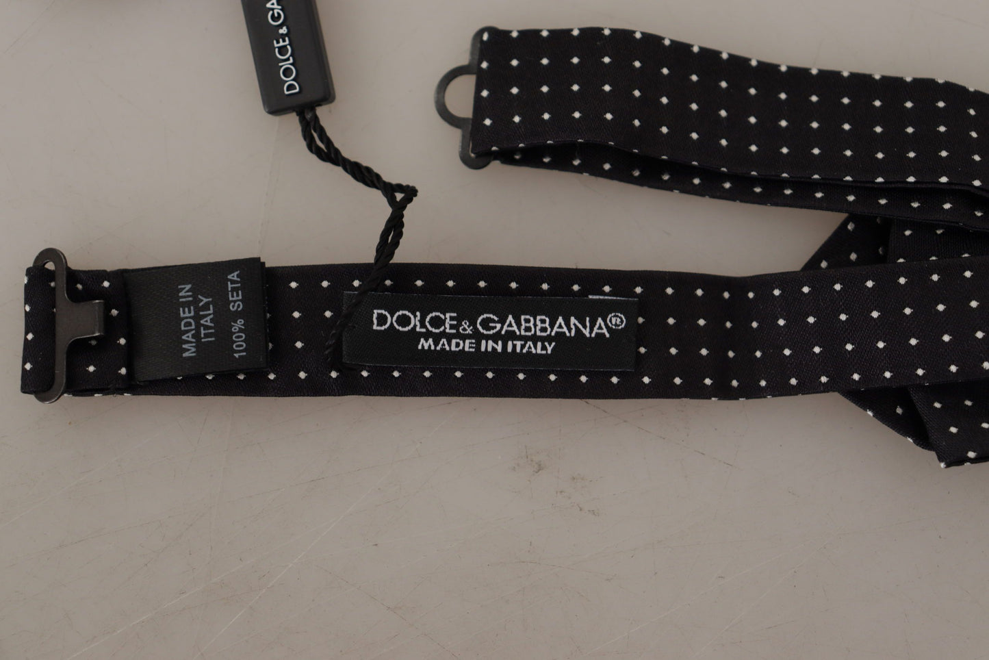 Dolce &amp; Gabbana Exquisite Silk Polka Dot Bow Tie