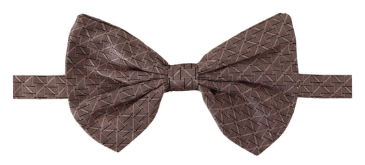 Dolce &amp; Gabbana Elegant Silk Gray Bow Tie - Men's Formalwear
