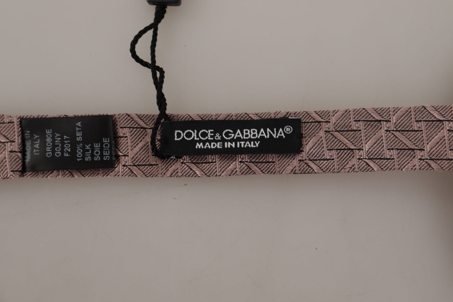 Dolce &amp; Gabbana Elegante pajarita de seda gris - Ropa formal para hombre