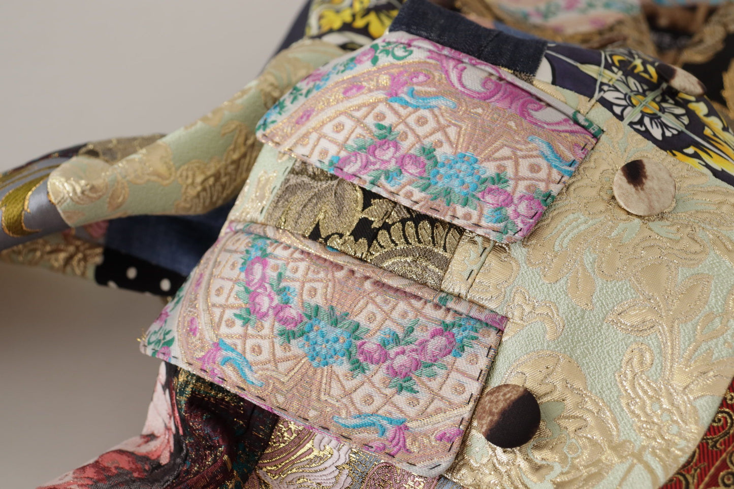 Dolce &amp; Gabbana Elegant Multicolor Patchwork Blazer Jacket