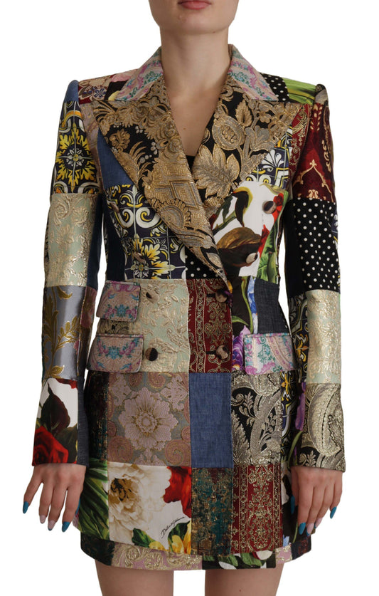 Dolce &amp; Gabbana Elegant Multicolor Patchwork Blazer Jacket