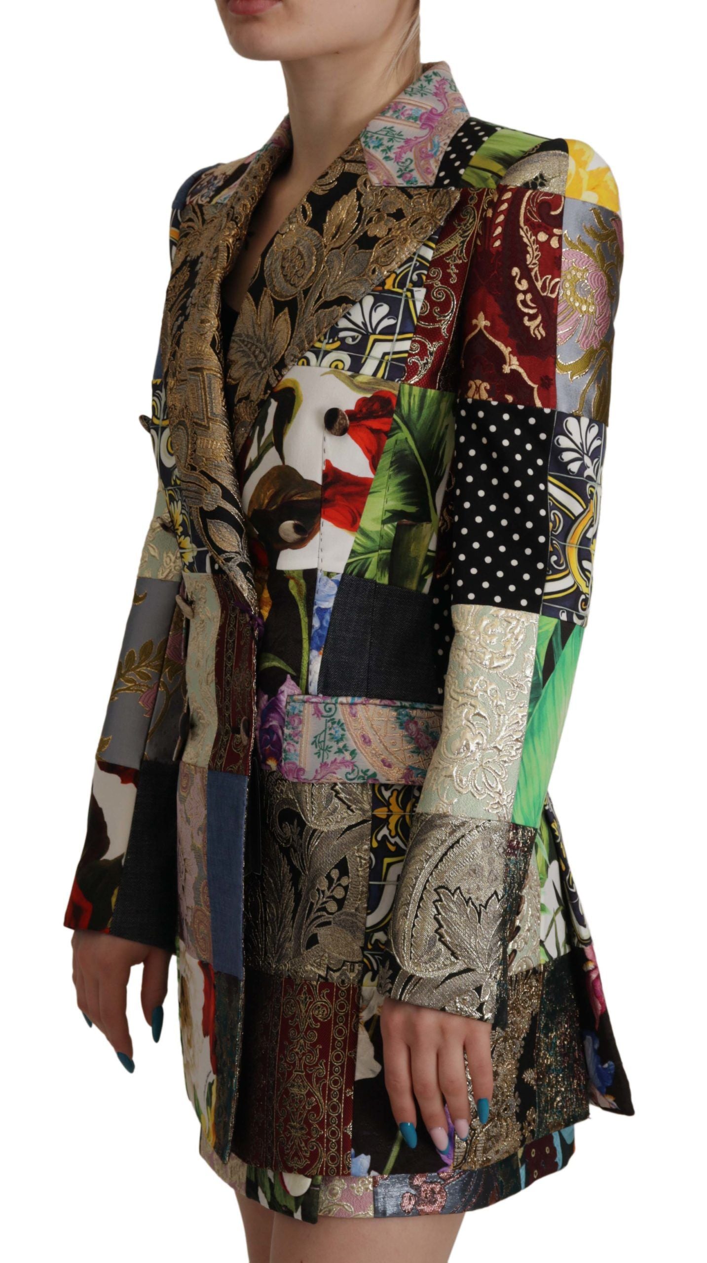 Dolce &amp; Gabbana Elegant Multicolor Patchwork Blazer Jacket
