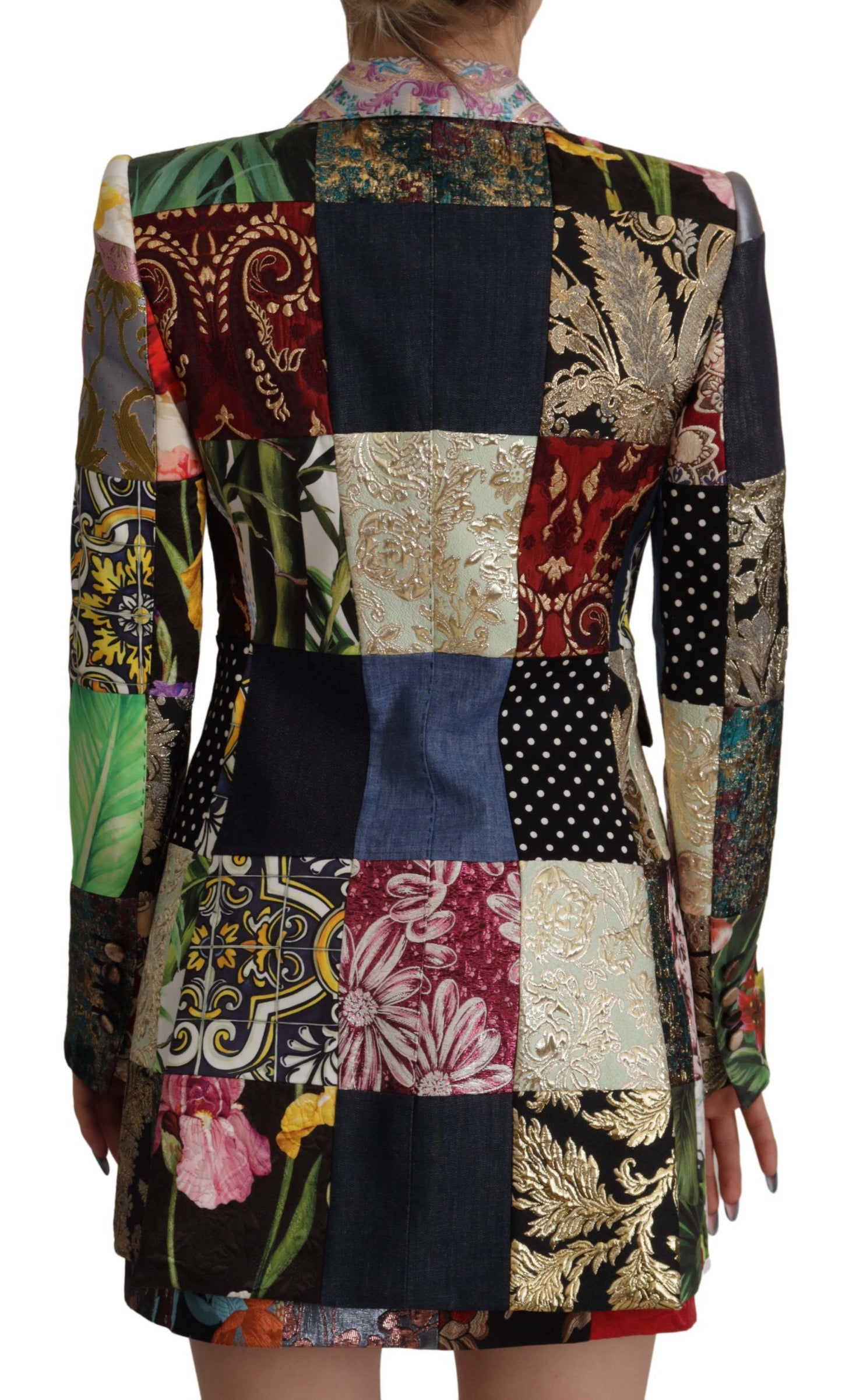 Dolce &amp; Gabbana Elegant Multicolor Patchwork Blazer Jacket