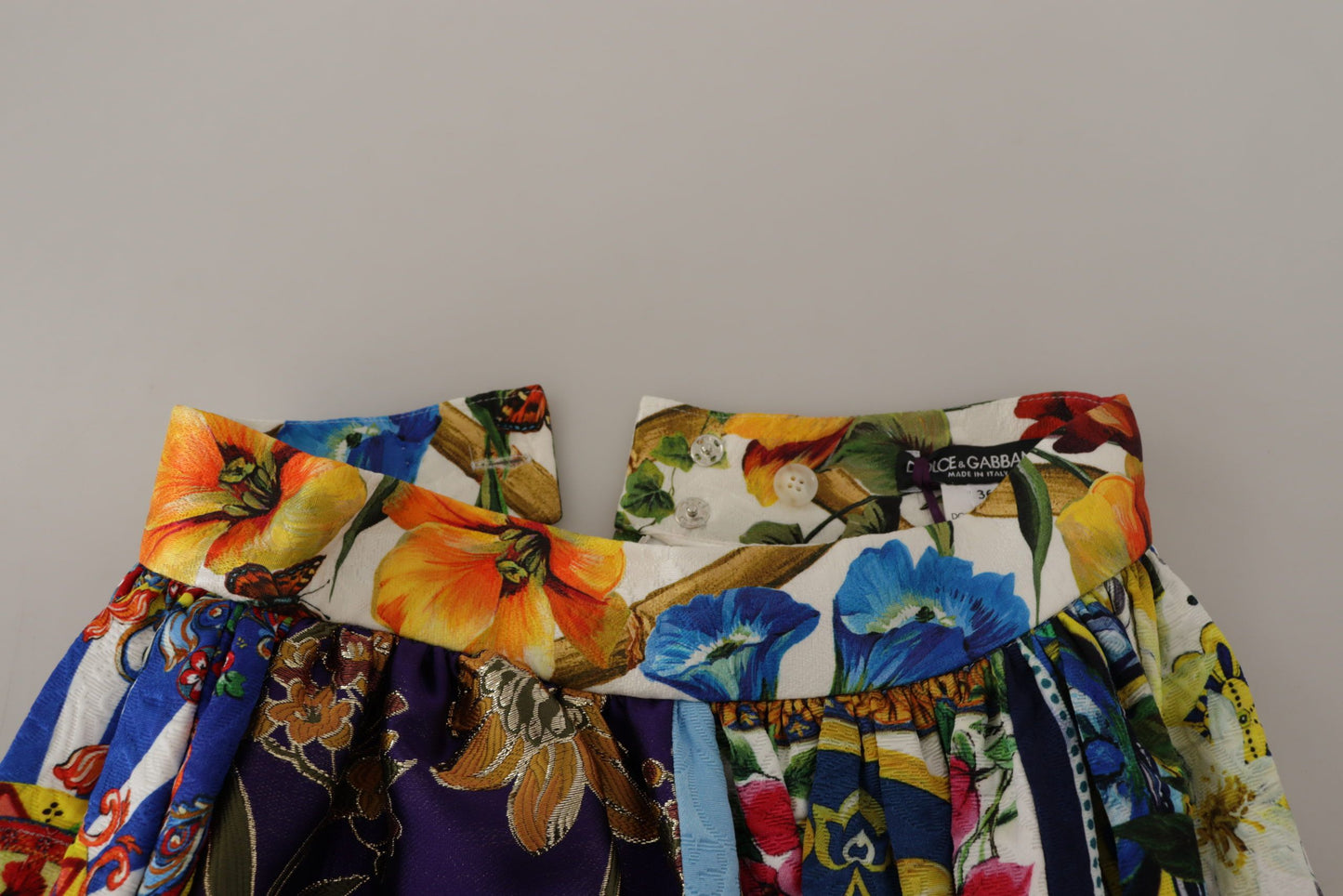Dolce &amp; Gabbana Falda larga de cintura alta con estampados sicilianos