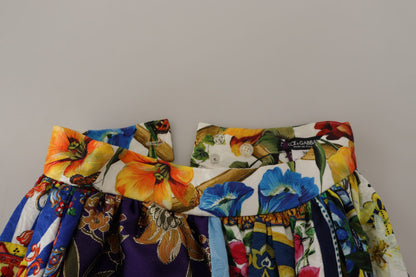 Dolce &amp; Gabbana Falda larga de cintura alta con estampados sicilianos