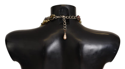 Dolce &amp; Gabbana Collar llamativo en tono dorado Sicilian Elegance