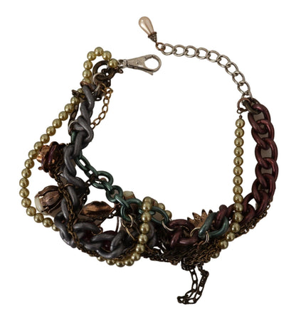 Dolce &amp; Gabbana Collar llamativo en tono dorado Sicilian Elegance