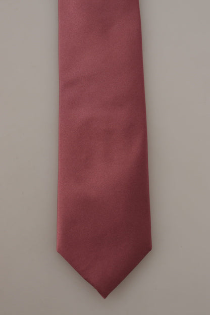 Dolce &amp; Gabbana Elegant Pink Silk Bow Tie