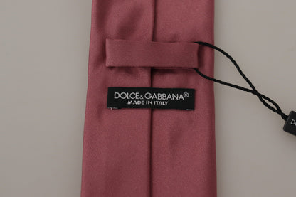 Dolce &amp; Gabbana Elegant Pink Silk Bow Tie