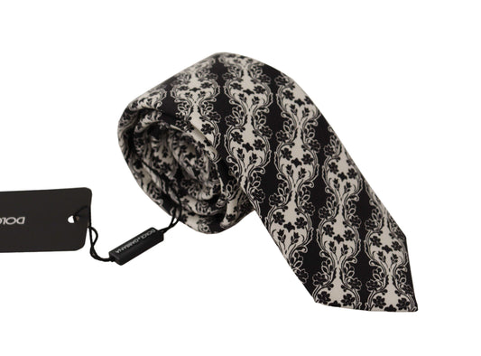 Dolce &amp; Gabbana Elegant Floral Print Silk Bow Tie