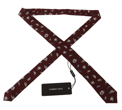 Dolce &amp; Gabbana Maroon Elegance Silk Tie