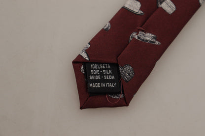 Dolce &amp; Gabbana Maroon Elegance Silk Tie