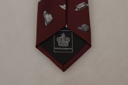 Dolce &amp; Gabbana Maroon Elegance Silk Tie