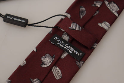 Dolce &amp; Gabbana Maroon Elegance Silk Tie
