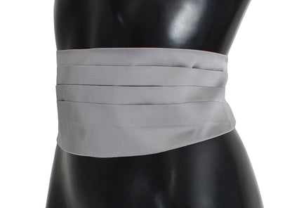 Dolce &amp; Gabbana Elegant Silk Gray Cummerbund