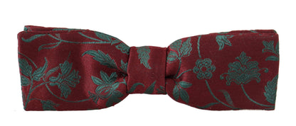 Dolce &amp; Gabbana Elegant Maroon Patterned Bow Tie