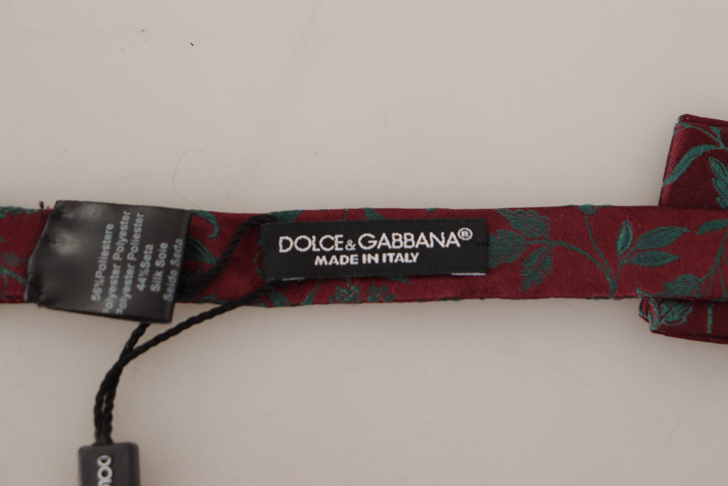 Dolce &amp; Gabbana Elegant Maroon Patterned Bow Tie