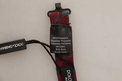 Dolce &amp; Gabbana Elegant Maroon Patterned Bow Tie